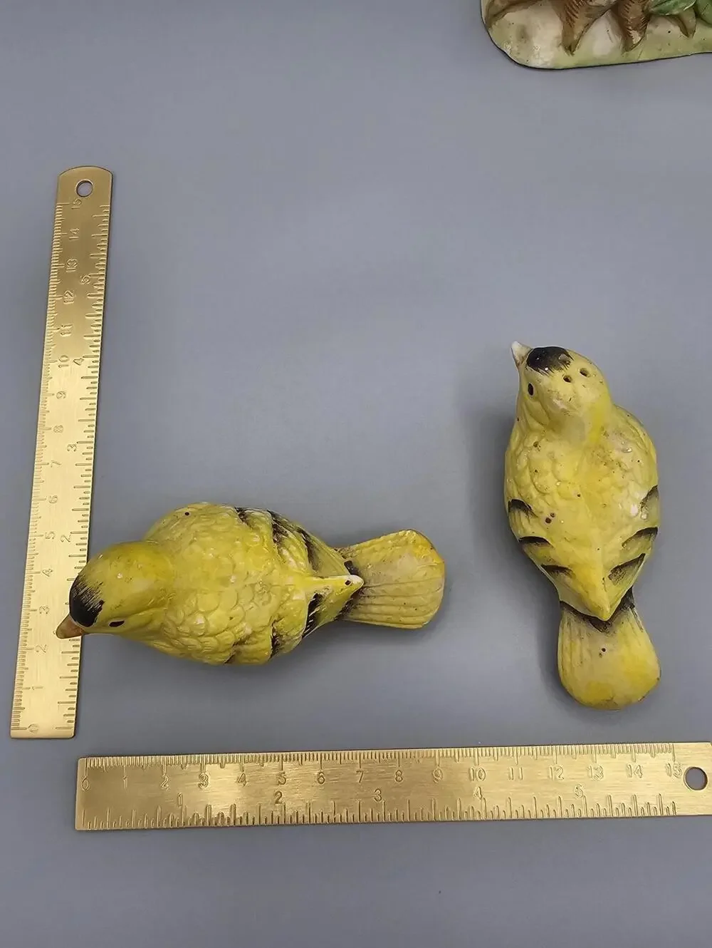 Vintage Ceramic Yellow Bird Salt and Pepper Shakers Set